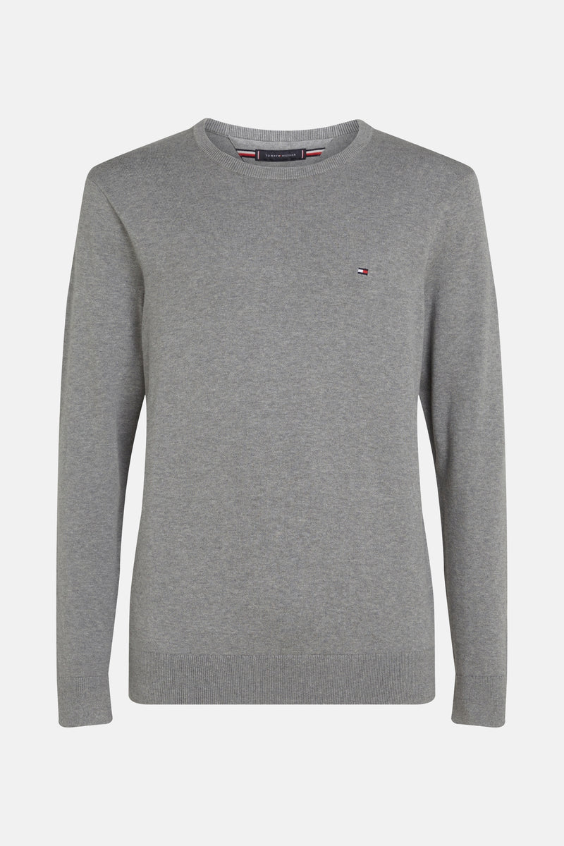 Pull met ronde hals - grijs