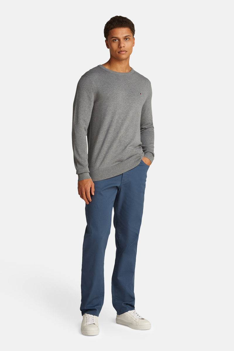 Pull met ronde hals - grijs