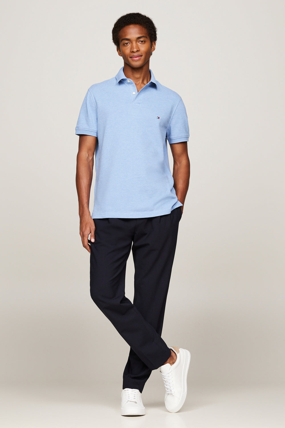 	Heren tops polo korte mouw Blauw - TOMMY HILFIGER