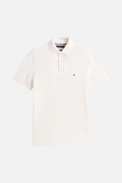 Polo wit met korte mouwen van TOMMY HILFIGER, met logo op de borst.