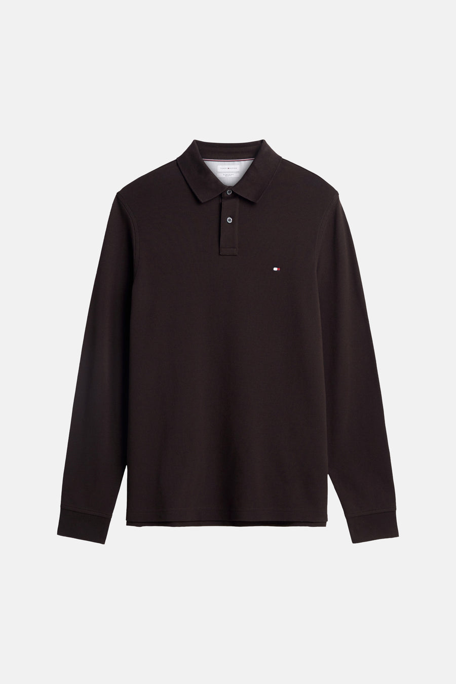 Polo met lange mouwen - bruin