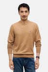 Trui met ronde hals beige - TOMMY HILFIGER