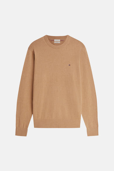 Trui met ronde hals beige - TOMMY HILFIGER