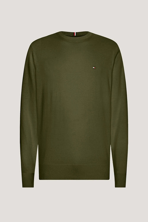 Pull col rond Vert - Tommy Hilfiger