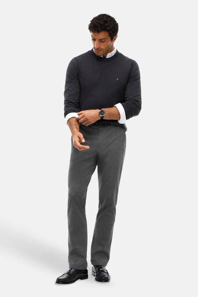 Trui met ronde hals grijs - TOMMY HILFIGER