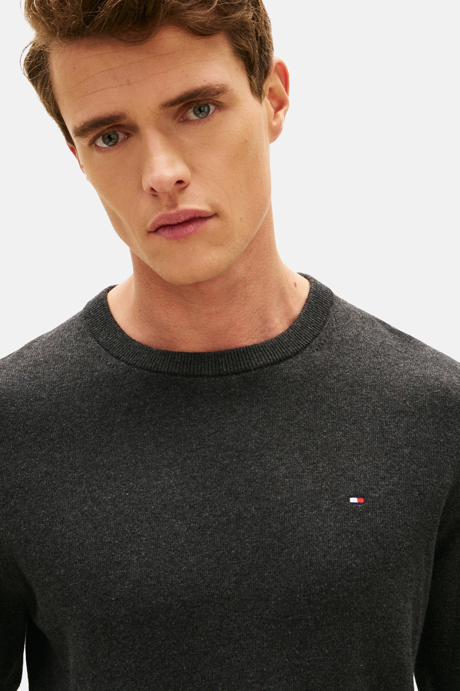 Trui met ronde hals grijs - TOMMY HILFIGER