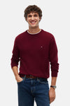 Pull met ronde hals - rood