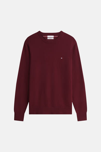 Pull met ronde hals - rood