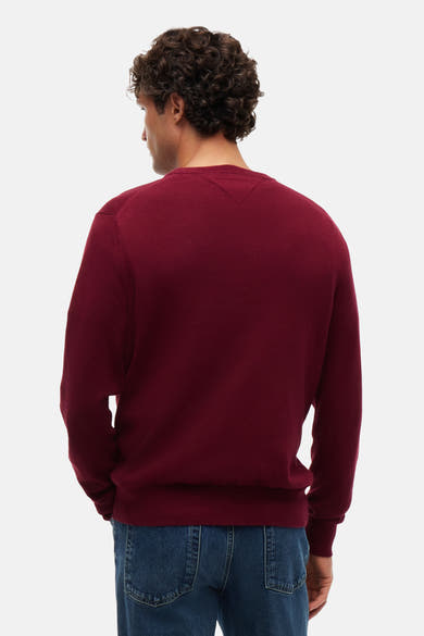 Pull met ronde hals - rood