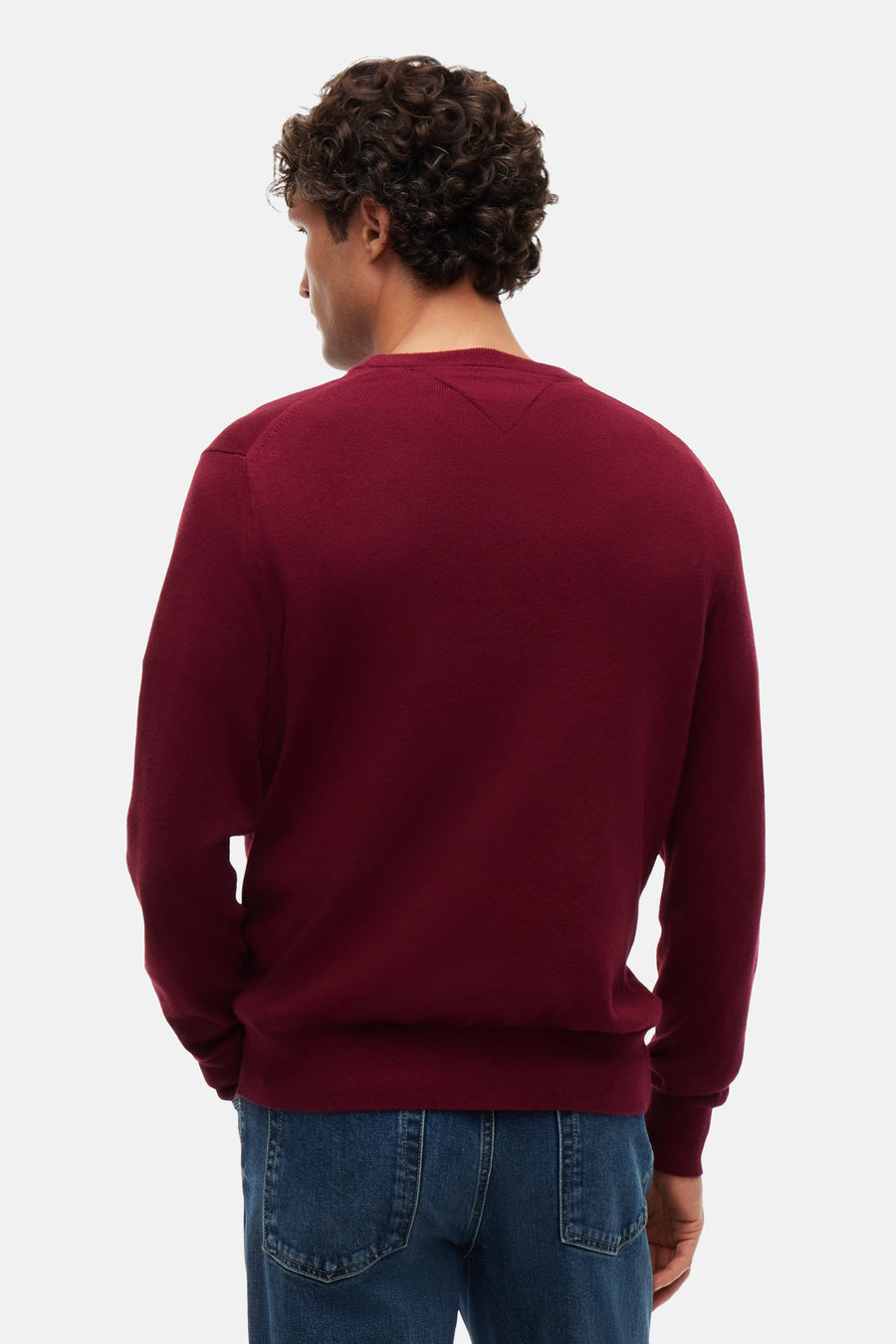 Pull met ronde hals - rood