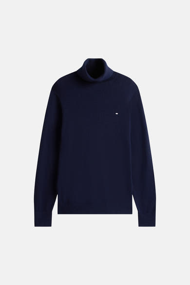 Pull col roulé bleu - TOMMY HILFIGER