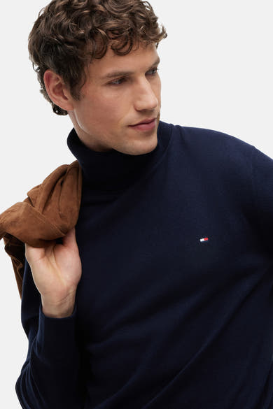 Pull col roulé bleu - TOMMY HILFIGER