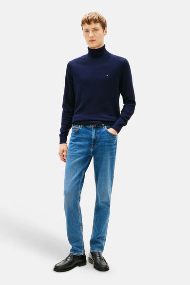 Pull col roulé bleu - TOMMY HILFIGER