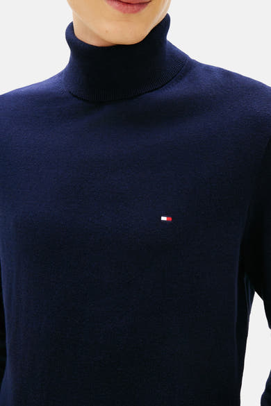 Pull col roulé bleu - TOMMY HILFIGER