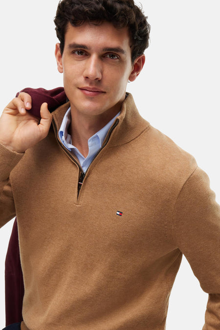 Pull met rolkraag - beige