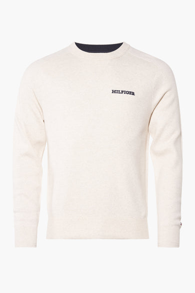 Pull col rond Écru - Tommy Hilfiger