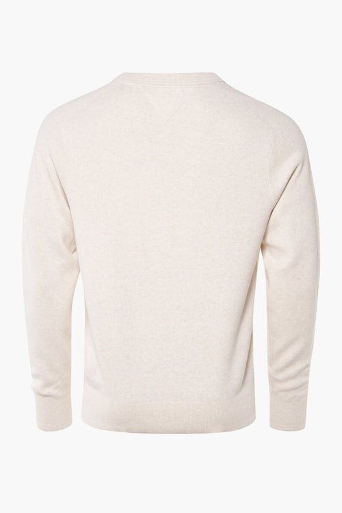 Pull col rond Écru - Tommy Hilfiger