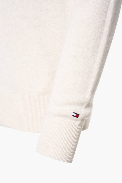 Pull col rond Écru - Tommy Hilfiger
