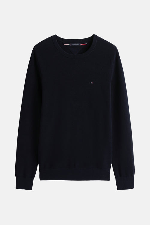 Pull col rond Bleu - TOMMY HILFIGER