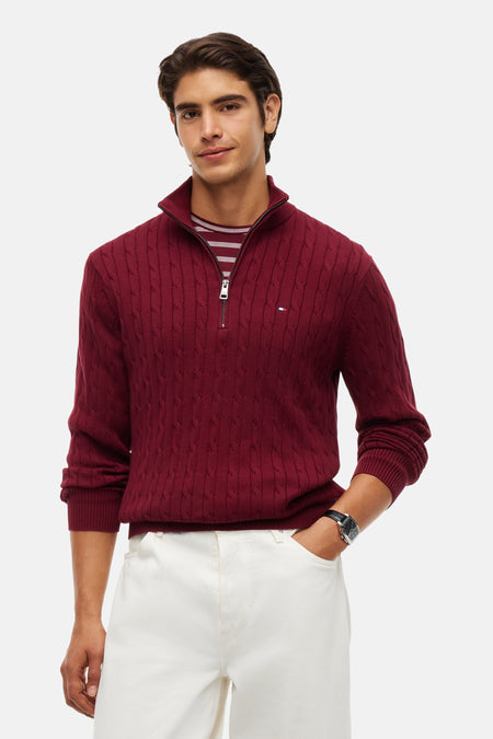Pull col roulé rouge - TOMMY HILFIGER
