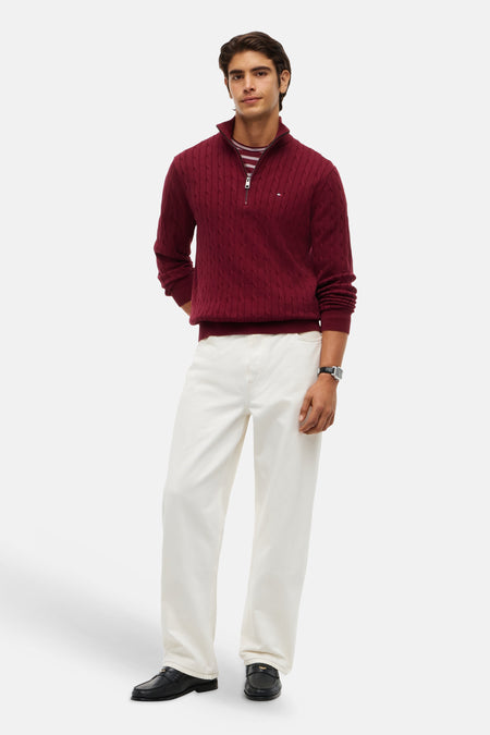 Pull col roulé rouge - TOMMY HILFIGER