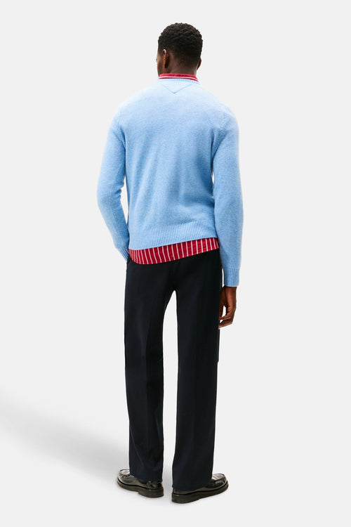 Pull col rond bleu - TOMMY HILFIGER