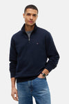 Sweat col roulé bleu - TOMMY HILFIGER