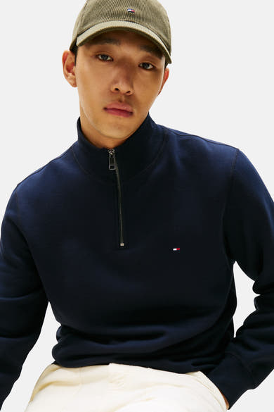 Sweat col roulé bleu - TOMMY HILFIGER