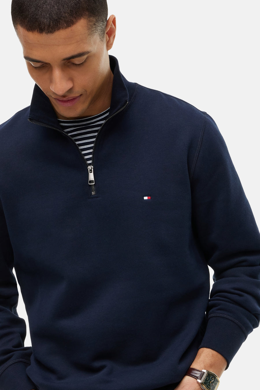 Sweat col roulé bleu - TOMMY HILFIGER