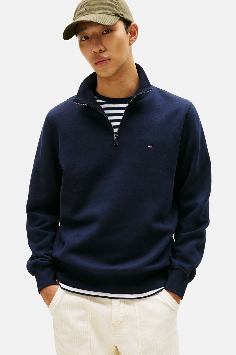 Sweat col roulé bleu - TOMMY HILFIGER