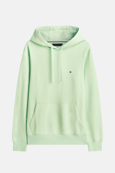 Lichtgroene hoodie van Tommy Hilfiger, met trekkoord en kangoeroezak.