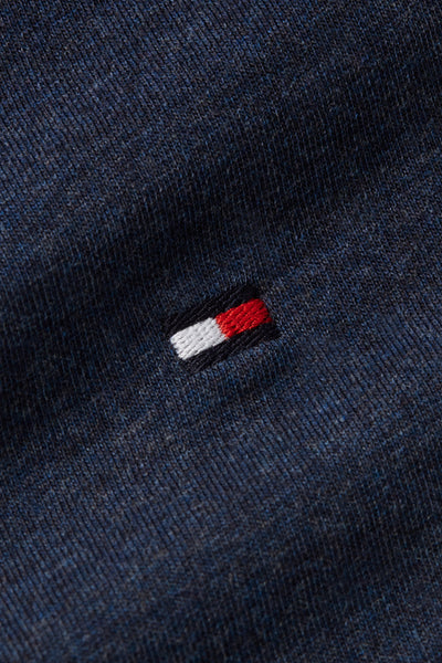 Blauw T-shirt met korte mouwen van TOMMY HILFIGER, met een klein geborduurd logo.