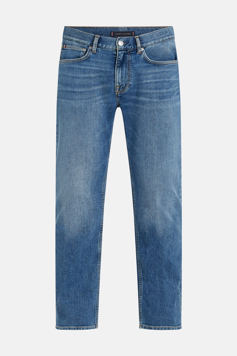 Rechte jeans in lichtblauw denim van TOMMY HILFIGER, met klassieke zakken en stikseldetails.