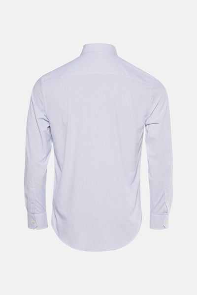 Chemise à manches longues blanche de Tommy Hilfiger, avec un motif à points régulier, vue de dos.