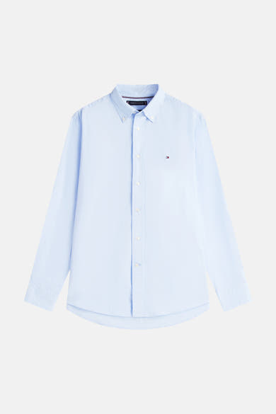 Chemise bleu clair à manches longues TOMMY HILFIGER, vue de face
