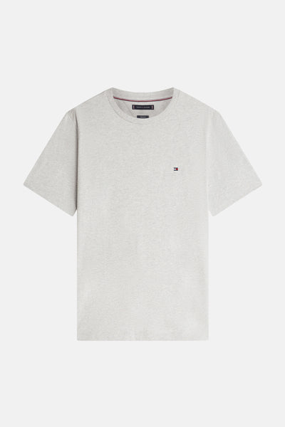 Grijze T-shirt met korte mouwen van TOMMY HILFIGER, met discreet logo op de borst.