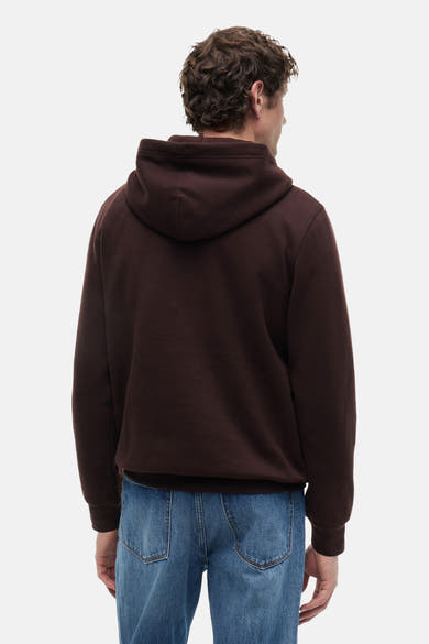 Sweater met kap bruin - TOMMY HILFIGER