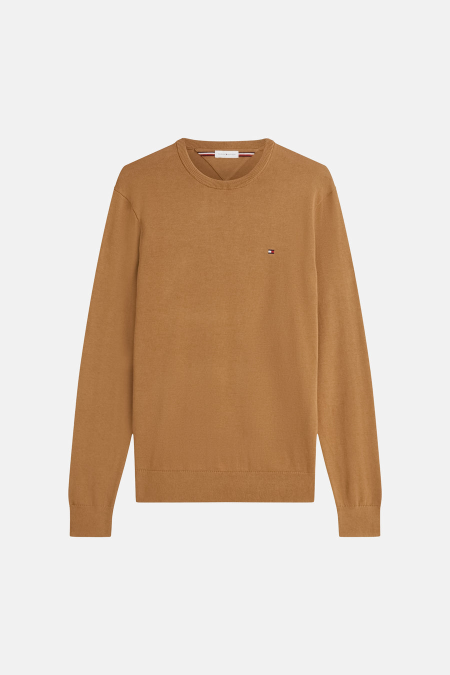 Pull met ronde hals - cognac
