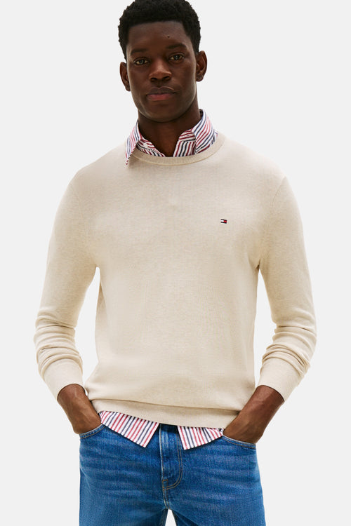Trui met ronde hals Beige - TOMMY HILFIGER