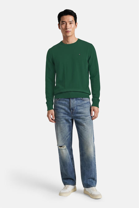 Pull met ronde hals - green