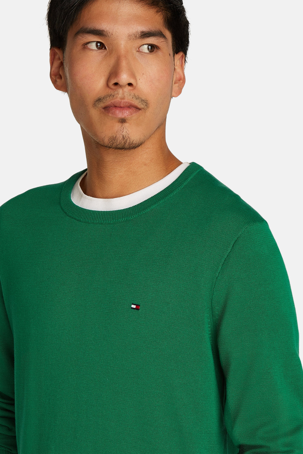 Pull col rond VERT - TOMMY HILFIGER