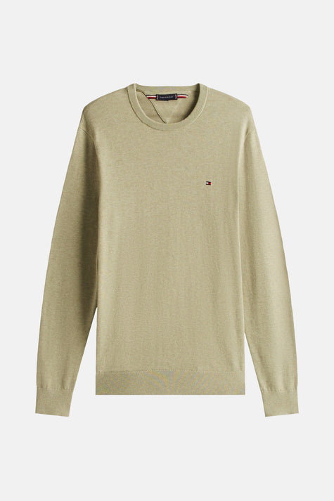 Pull col rond Vert - TOMMY HILFIGER