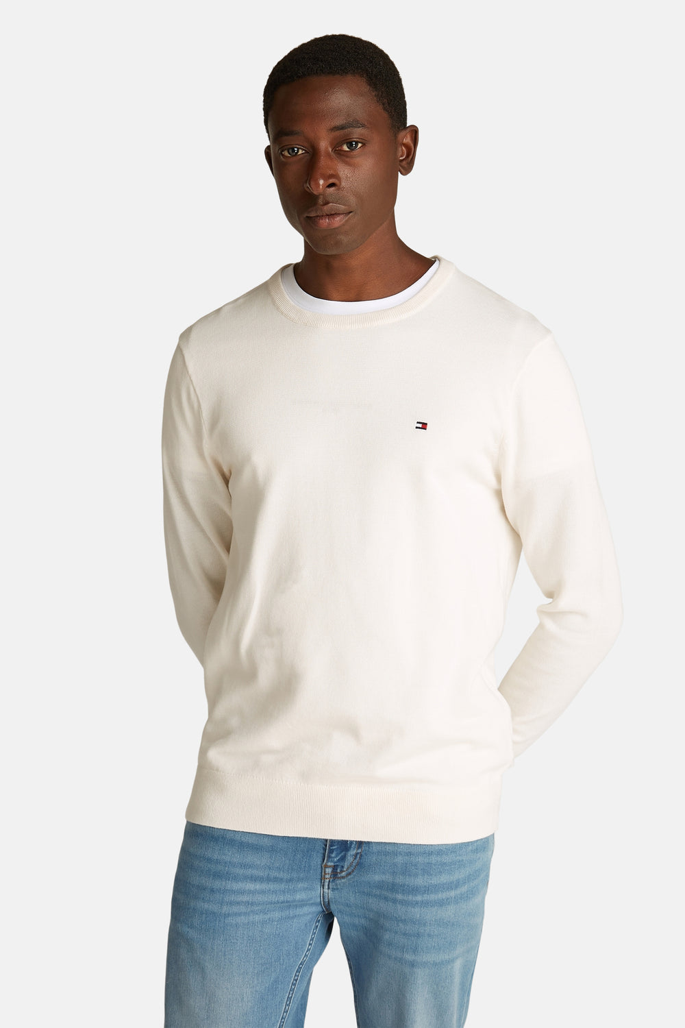 Pull col rond Écru - TOMMY HILFIGER