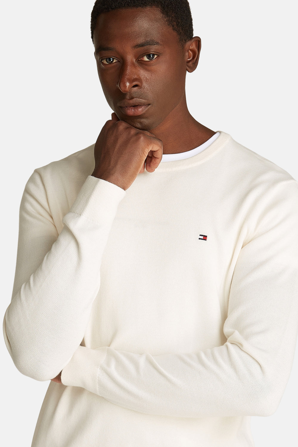 Pull col rond Écru - TOMMY HILFIGER