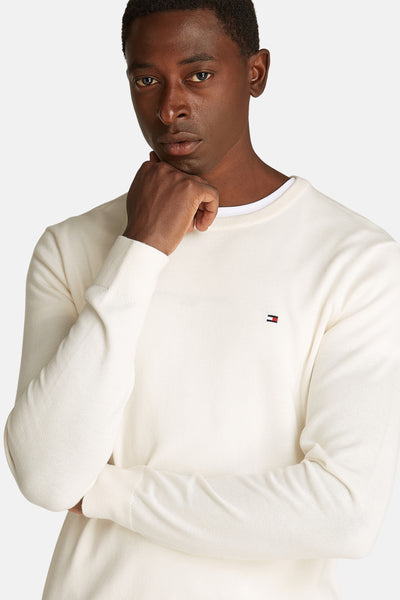 Pull col rond Écru - TOMMY HILFIGER