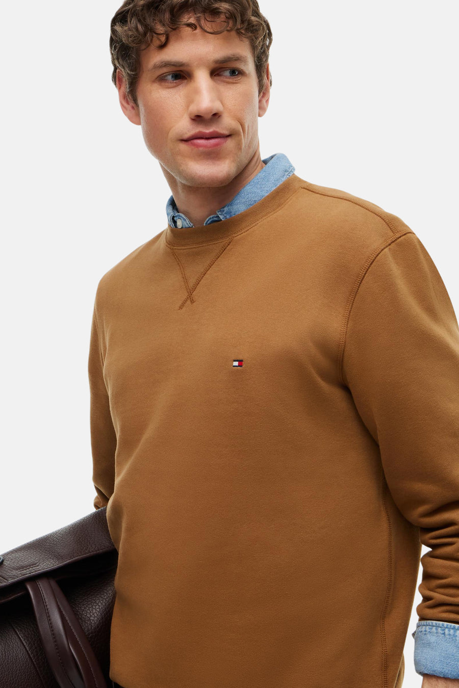 Sweat col rond beige - TOMMY HILFIGER