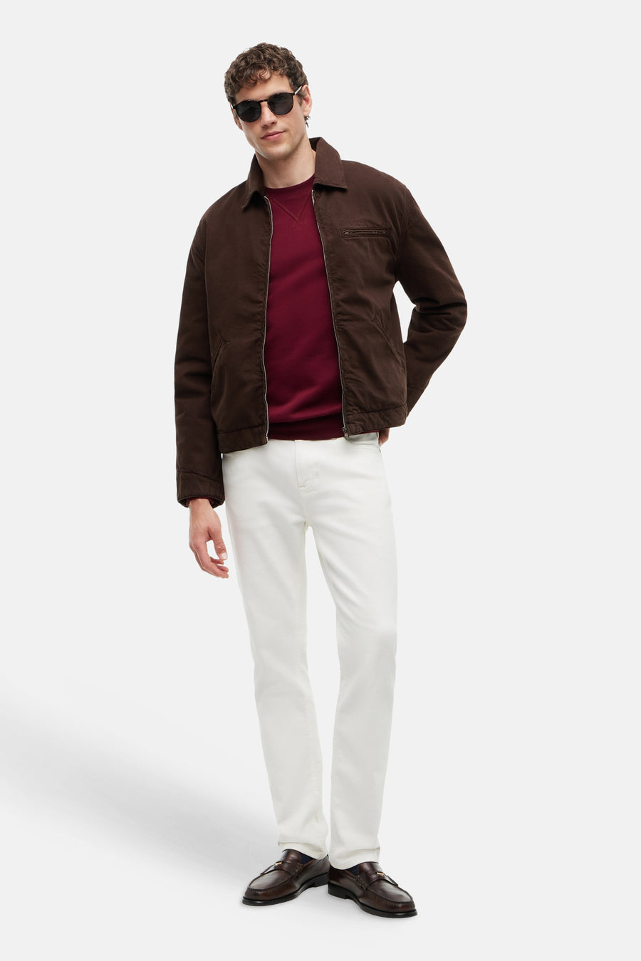 Sweater O-hals - Bordeaux