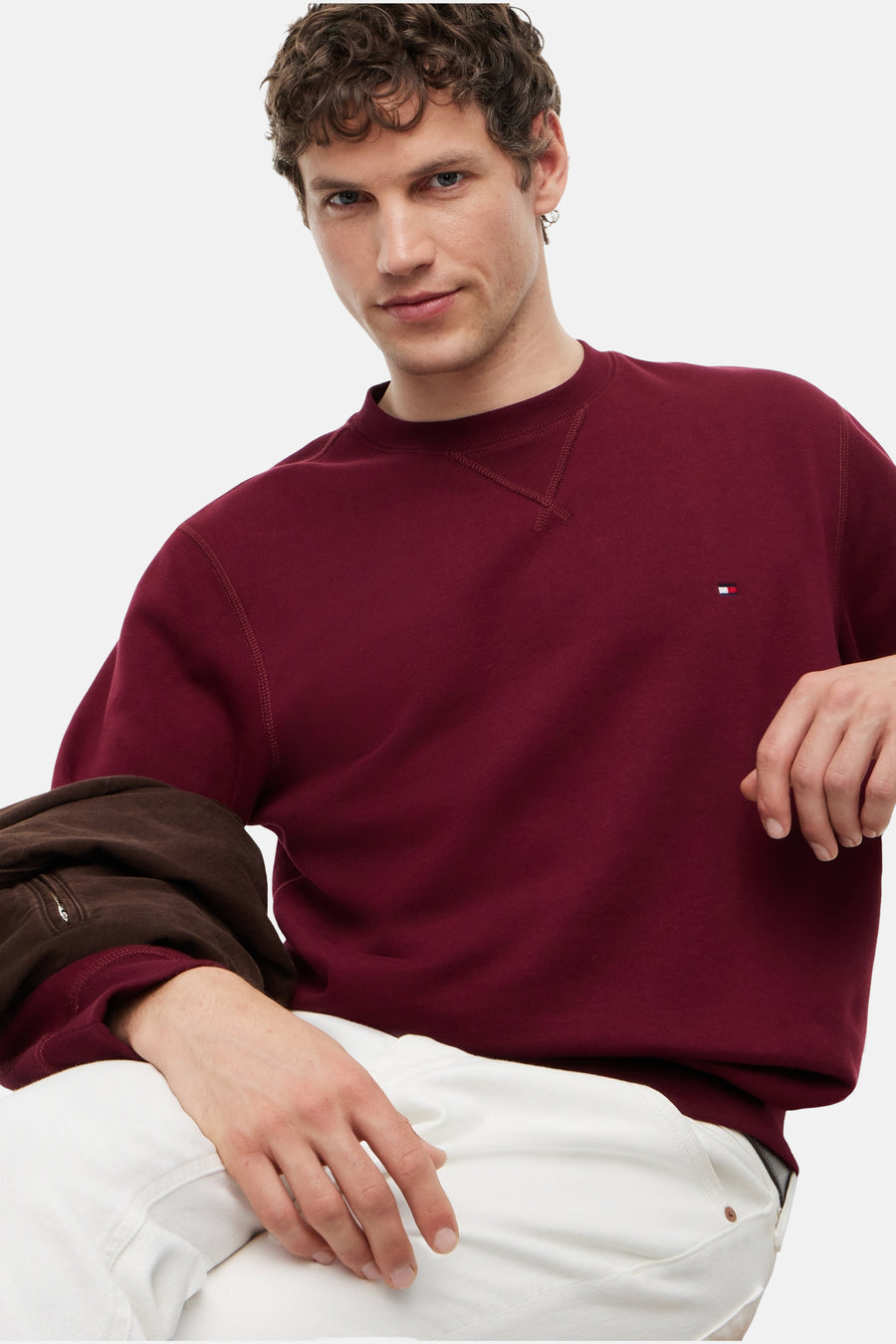Sweater O-hals - Bordeaux