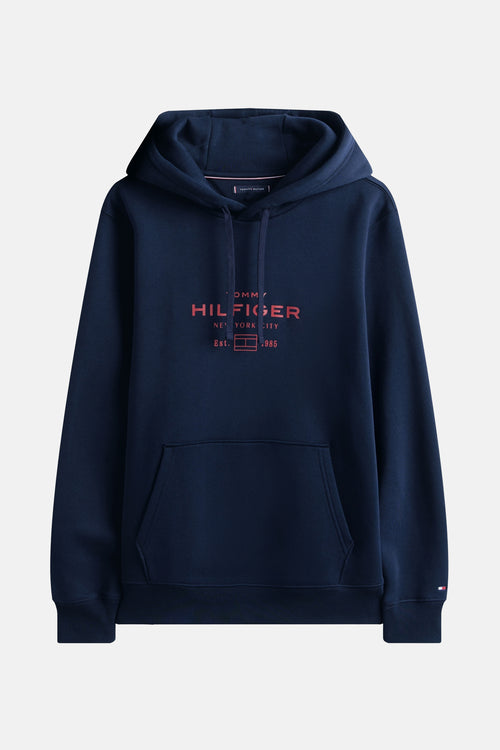 Sweat à capuche bleu - TOMMY HILFIGER