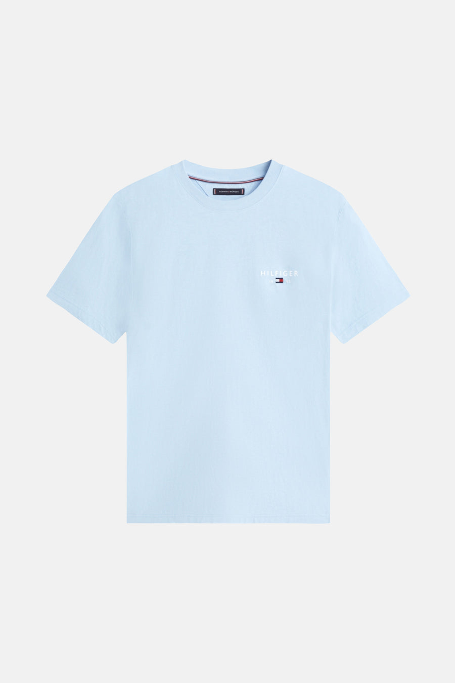 T-shirt bleu à manches courtes de TOMMY HILFIGER, avec logo discret sur la poitrine.